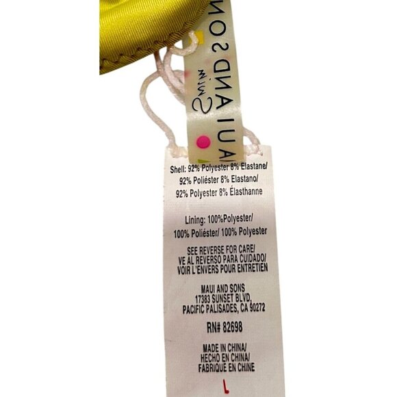 New ColorBlock Reversible Bikini Bottom - Size L | Maui & Sons Side-Tie Hipster - Picture 14 of 14